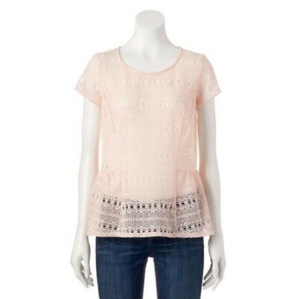 LC Lauren Conrad Peplum Top